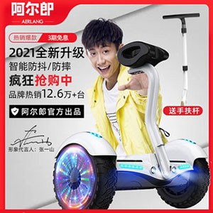 官方旗舰店阿尔郎平衡车儿童智能带扶杆双两轮成年电动腿控体感车